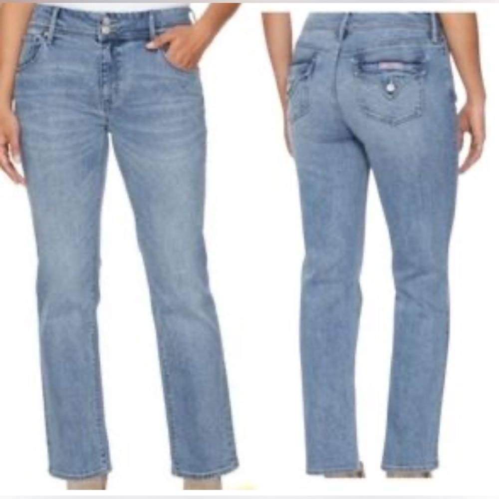 Straight Leg, Light Wash, Flap Pocket Jeans